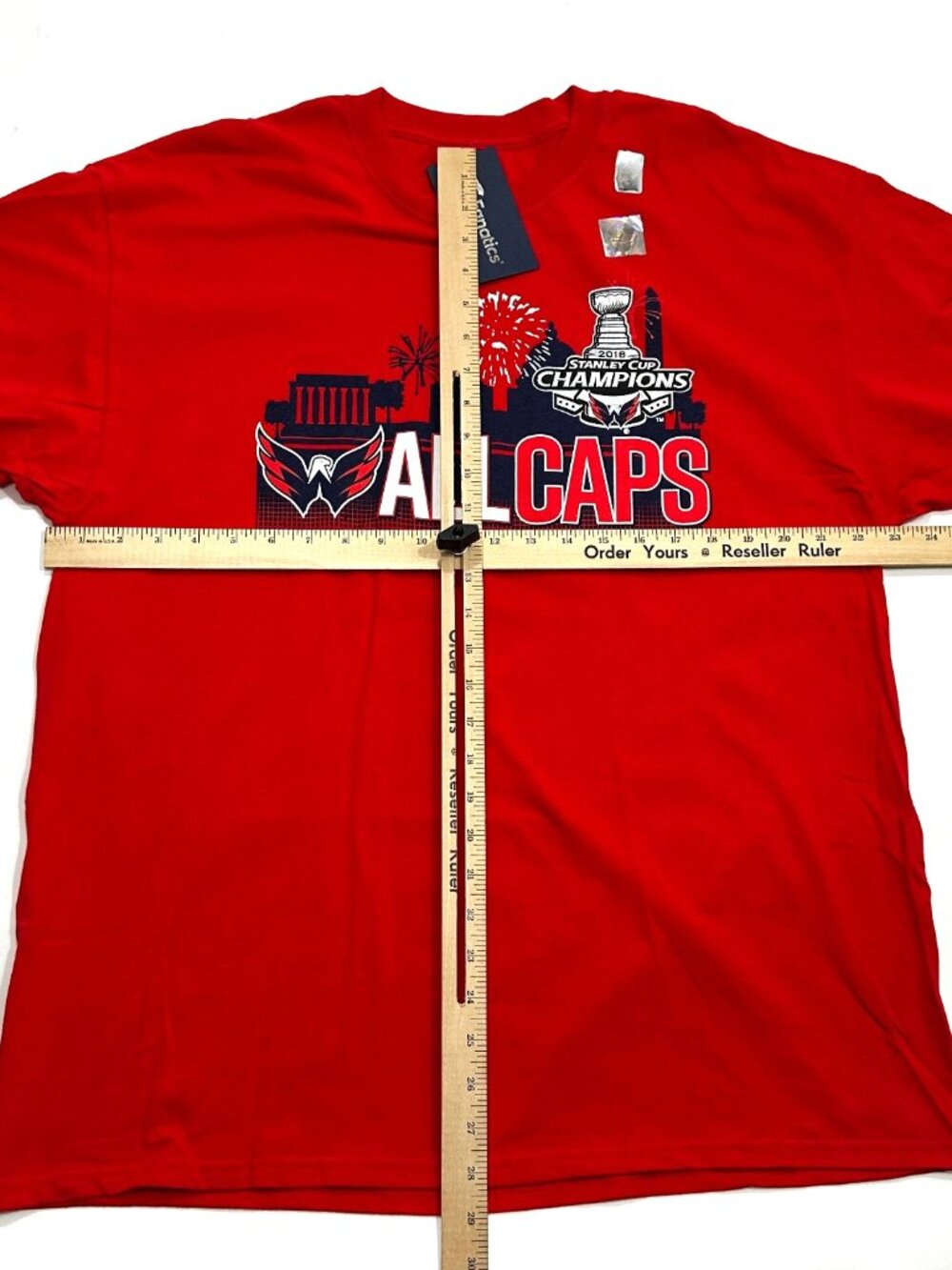 Washington Capitals 2018 Stanley Cup Champions All Caps T Shirt Mens XL NWT - Picture 9 of 16